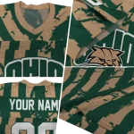 personalized ohio bobcats stripe splatter green jersey best selling