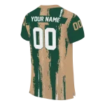 personalized ohio bobcats striped texture green jersey best selling