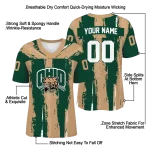 personalized ohio bobcats striped texture green jersey best selling