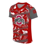 personalized ohio state buckeyes camo shatter scarlet jersey best selling