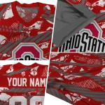 personalized ohio state buckeyes camo shatter scarlet jersey best selling
