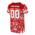 personalized ohio state buckeyes mirrored pattern scarlet jersey best selling