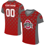 personalized ohio state buckeyes stacked rectangle scarlet jersey best selling