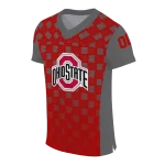 personalized ohio state buckeyes stacked rectangle scarlet jersey best selling