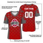 personalized ohio state buckeyes stacked rectangle scarlet jersey best selling