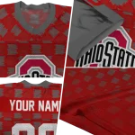 personalized ohio state buckeyes stacked rectangle scarlet jersey best selling