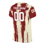 personalized oklahoma sooners striped texture crimson jersey best selling
