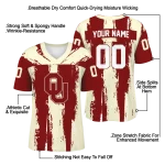 personalized oklahoma sooners striped texture crimson jersey best selling