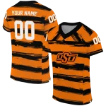 personalized oklahoma state cowboys art stripe orange jersey best selling