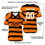 personalized oklahoma state cowboys art stripe orange jersey best selling