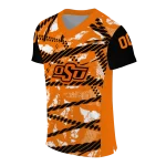 personalized oklahoma state cowboys camo shatter orange jersey best selling