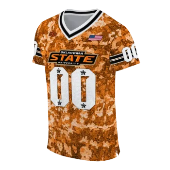 personalized oklahoma state cowboys camouflage abstract orange jersey fashion forward