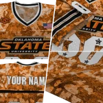 personalized oklahoma state cowboys camouflage abstract orange jersey best selling
