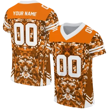 personalized oklahoma state cowboys mirrored pattern orange jersey best selling