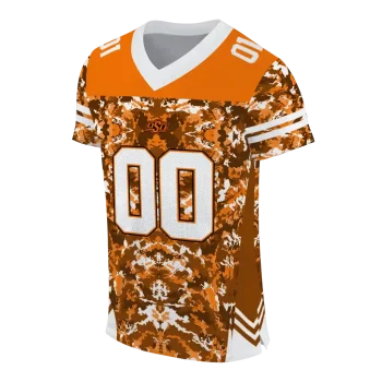 personalized oklahoma state cowboys mirrored pattern orange jersey fashion forward