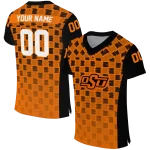 personalized oklahoma state cowboys stacked rectangle orange jersey best selling