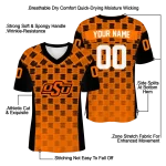 personalized oklahoma state cowboys stacked rectangle orange jersey best selling