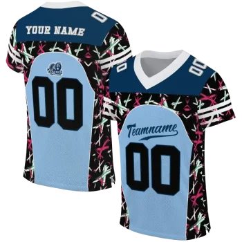 personalized old dominion monarchs brushstroke xs light blue black jersey best selling