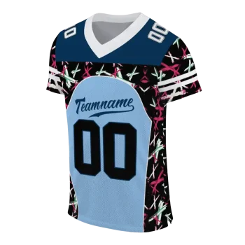 personalized old dominion monarchs brushstroke xs light blue black jersey fashion forward