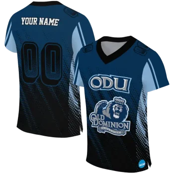 personalized old dominion monarchs halftone flow blue black jersey best selling