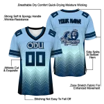 personalized old dominion monarchs halftone sweep light blue black jersey best selling