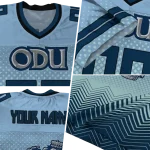 personalized old dominion monarchs halftone sweep light blue black jersey best selling