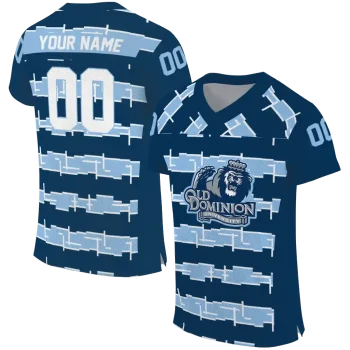 personalized old dominion monarchs layered grids blue jersey best selling
