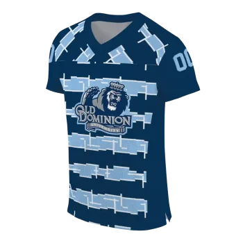 personalized old dominion monarchs layered grids blue jersey fashion forward