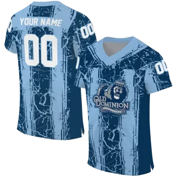 personalized old dominion monarchs rugged stripes blue jersey best selling