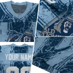 personalized old dominion monarchs rugged stripes blue jersey best selling