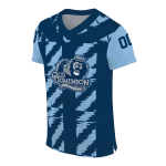 personalized old dominion monarchs stripe block blue jersey best selling
