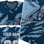 personalized old dominion monarchs stripe block blue jersey best selling