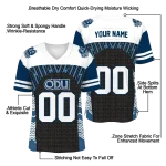 personalized old dominion monarchs tire arrows blue black white jersey best selling