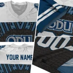 personalized old dominion monarchs tire arrows blue black white jersey best selling