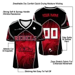 personalized ole miss rebels halftone slant red black jersey best selling