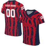 personalized ole miss rebels stripe splatter red jersey best selling