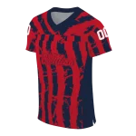 personalized ole miss rebels stripe splatter red jersey best selling