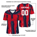 personalized ole miss rebels striped texture red jersey best selling