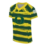 personalized oregon ducks art stripe green jersey best selling