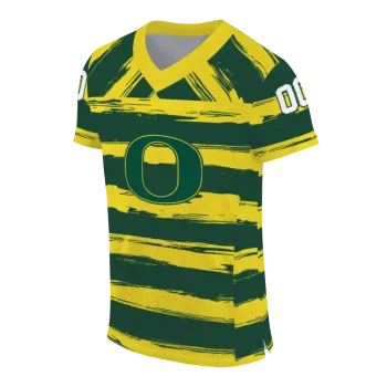 personalized oregon ducks art stripe green jersey fashion forward