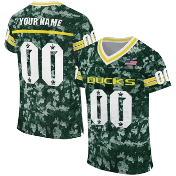 personalized oregon ducks camouflage abstract green jersey best selling