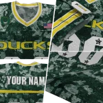 personalized oregon ducks camouflage abstract green jersey best selling
