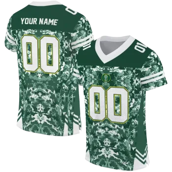 personalized oregon ducks mirrored pattern green jersey best selling