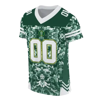 personalized oregon ducks mirrored pattern green jersey fashion forward