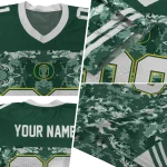 personalized oregon ducks mirrored pattern green jersey best selling