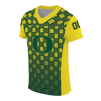 personalized oregon ducks stacked rectangle green jersey fashion forward