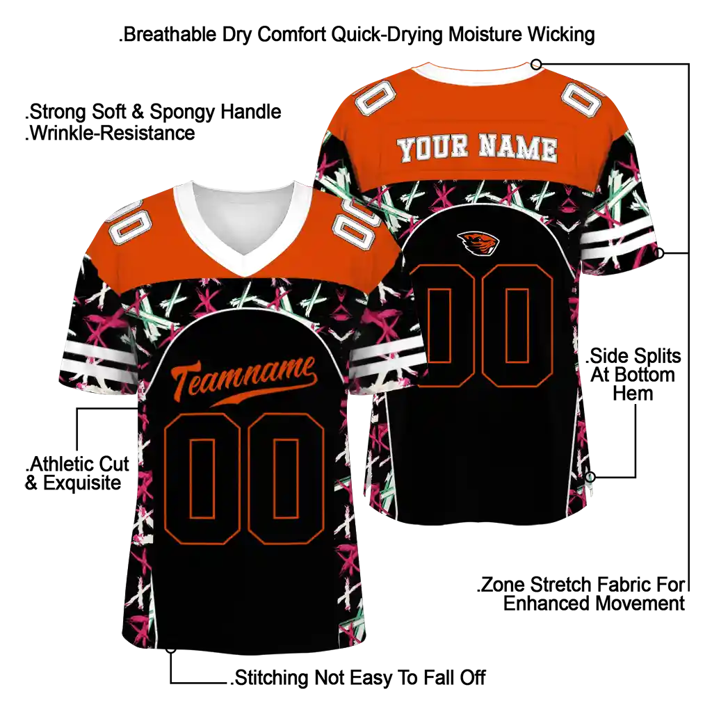personalized oregon state beavers brushstroke xs black jersey latest model personalized oregon state beavers brushstroke xs black jersey latest model