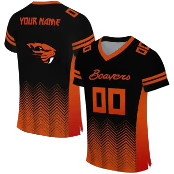 personalized oregon state beavers halftone sweep black jersey best selling