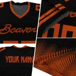 personalized oregon state beavers halftone sweep black jersey best selling