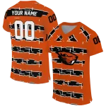 personalized oregon state beavers layered grids orange jersey best selling
